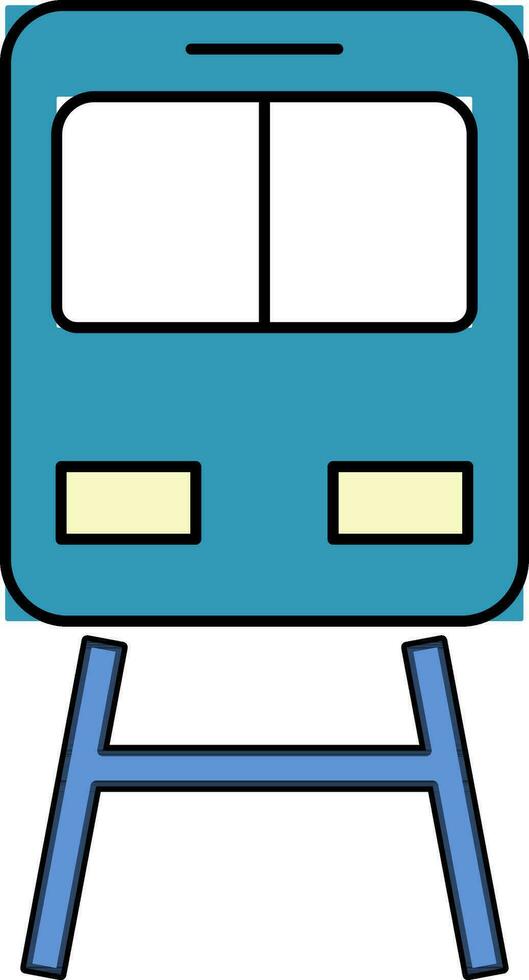 Front side view of Train. vector