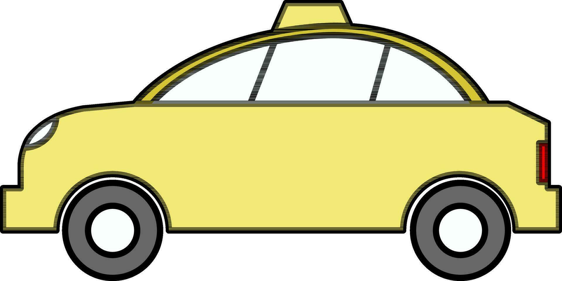 Derecha lado ver de un Taxi coche. vector