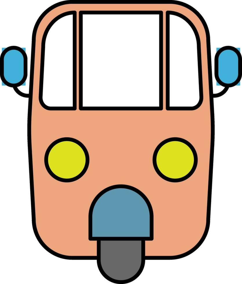 Front view of an Auto Rickshaw. vector