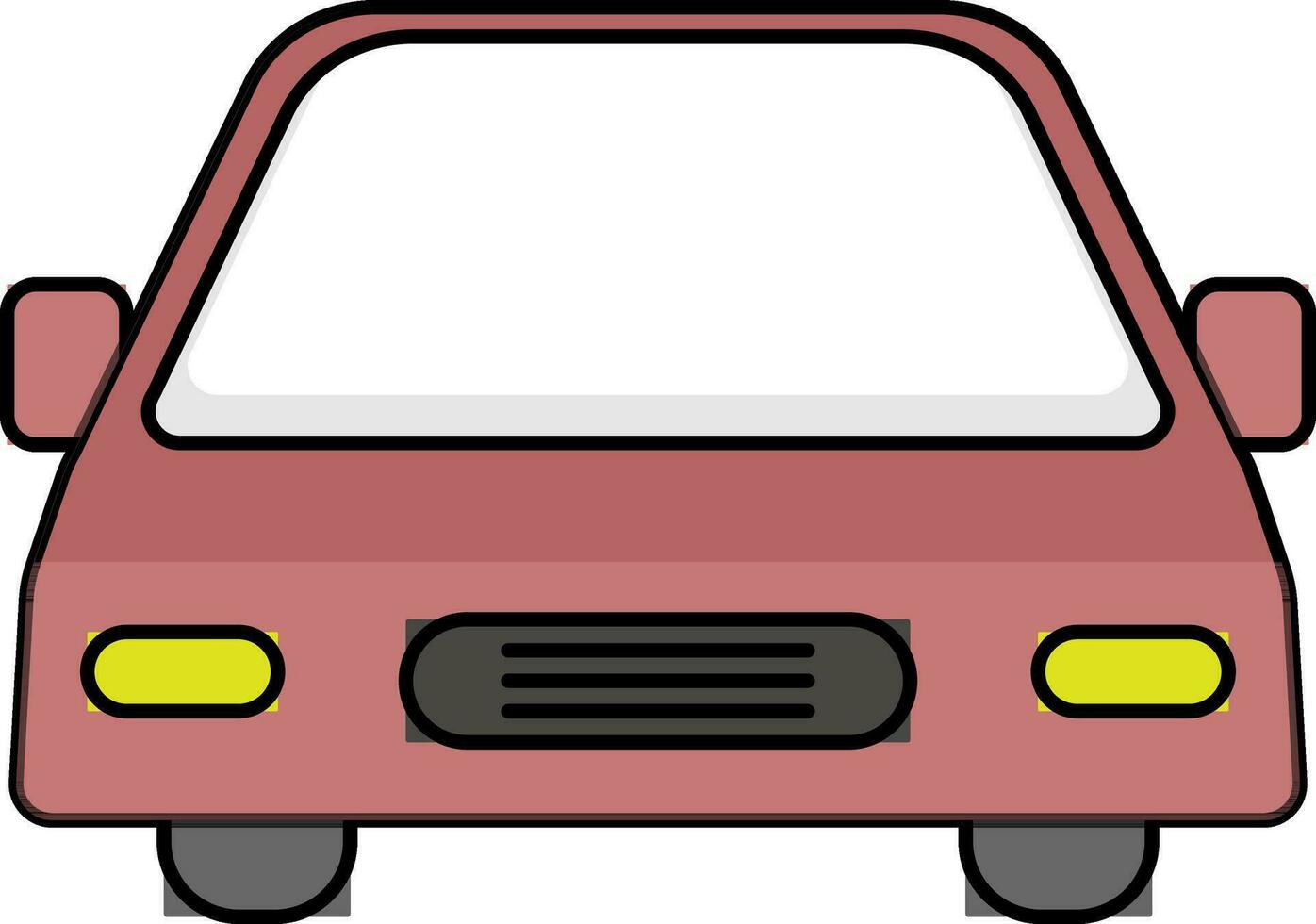 Front side view of a Car. vector