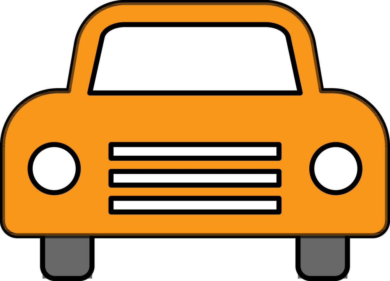 Front side view of a Car. vector