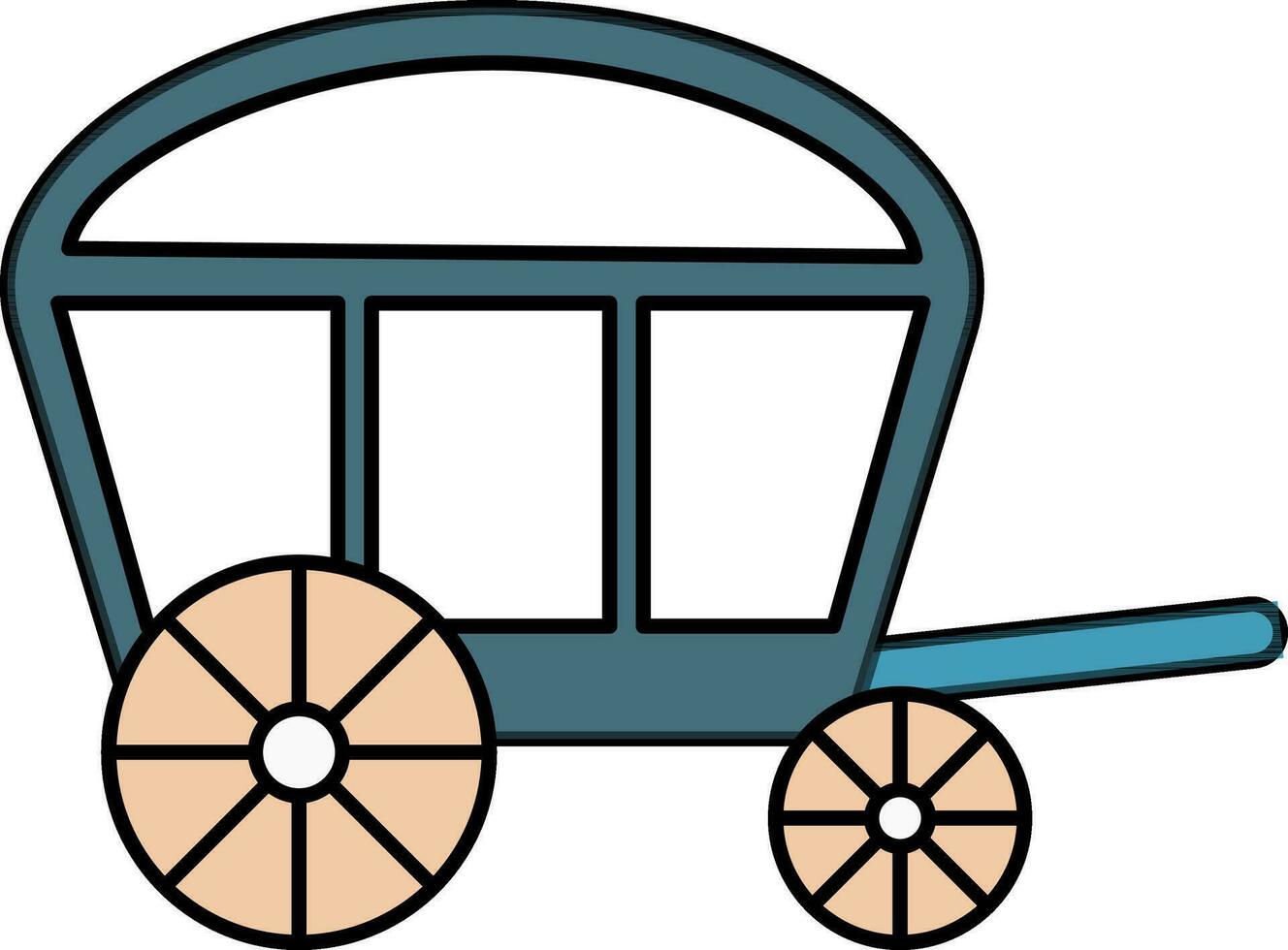 Flat illustration of a Wagon. vector