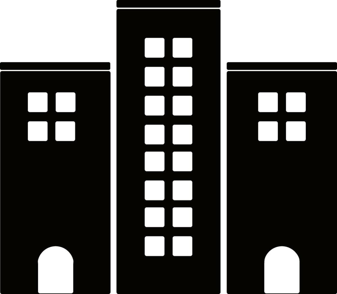 Flat style illustration of building. vector