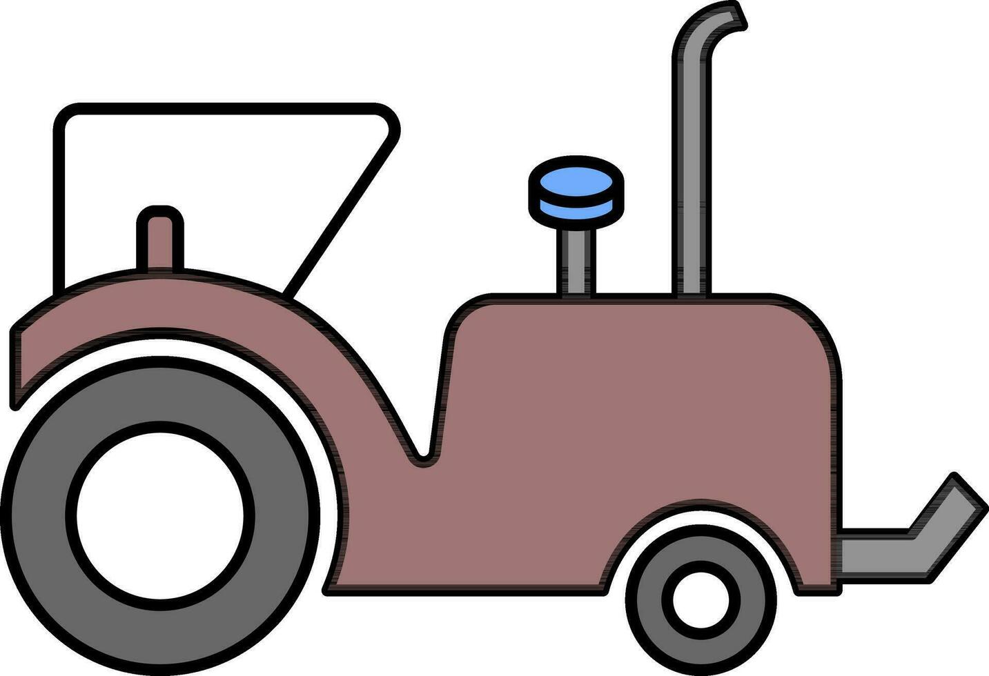 plano ilustración de un tractor. vector