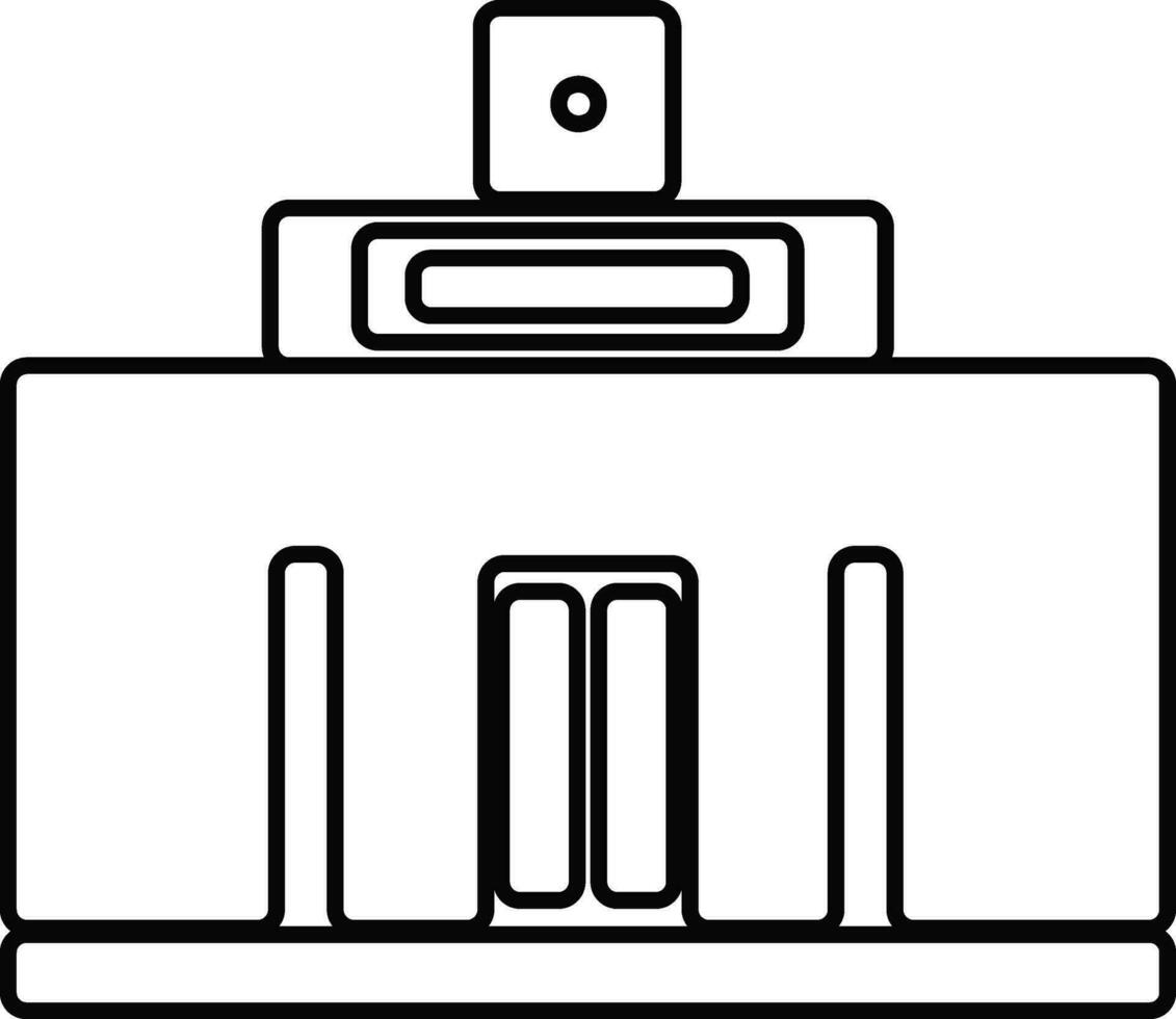 Flat style illustration of building. vector