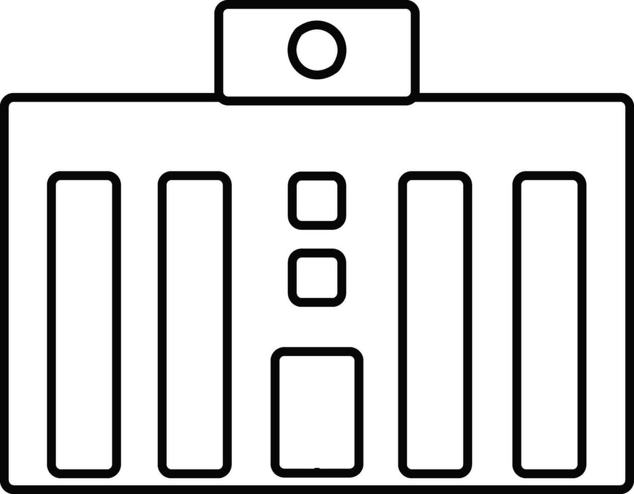 Flat style illustration of building. vector