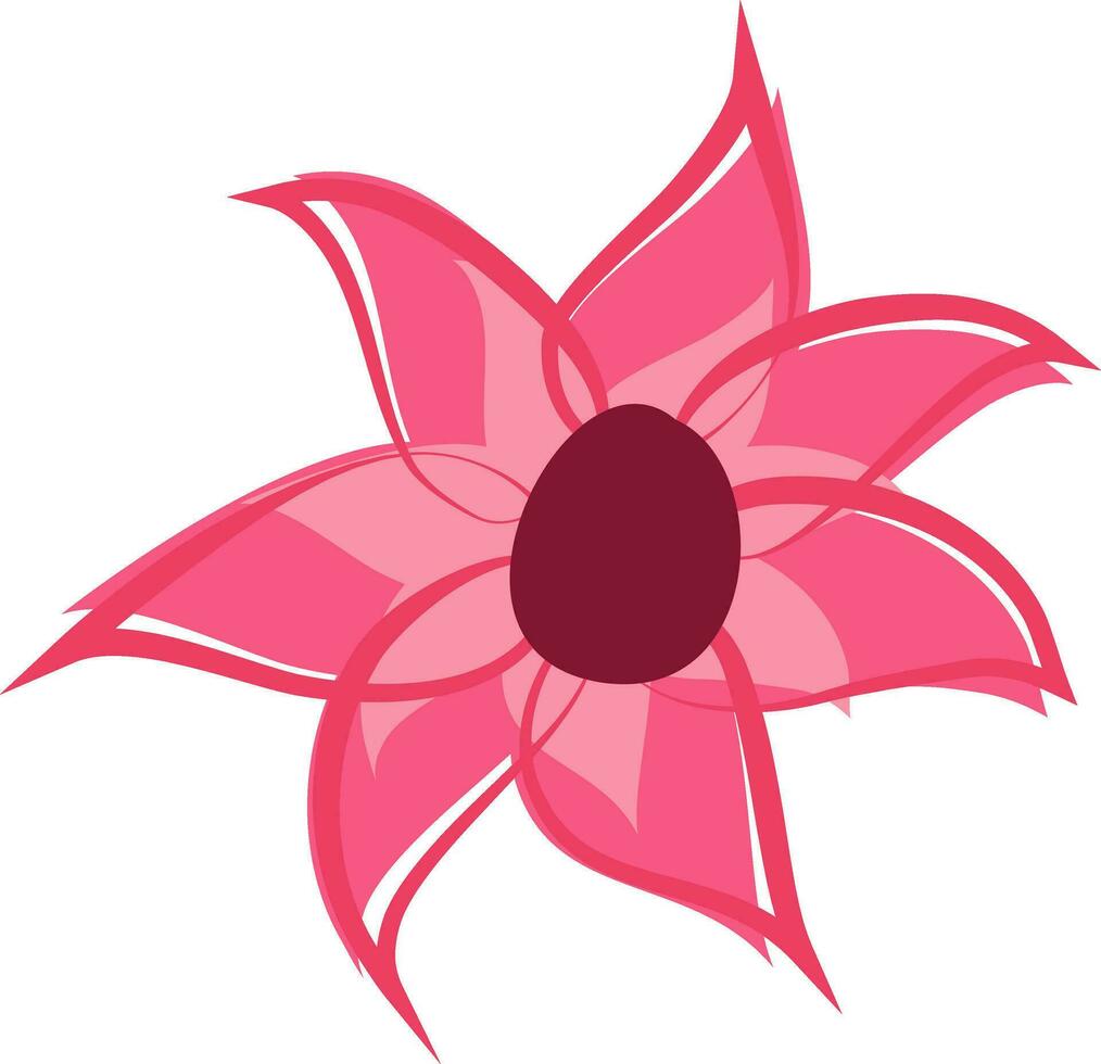Creative flower isolated in pink color. vector