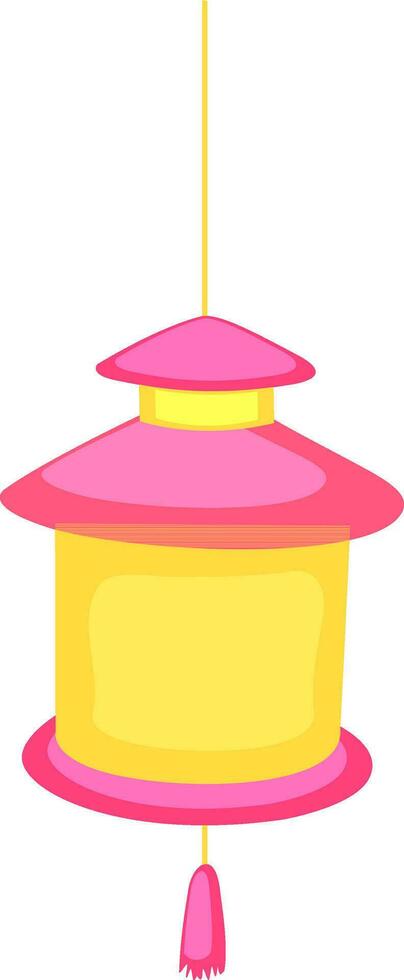 Yellow and pink lantern design. vector