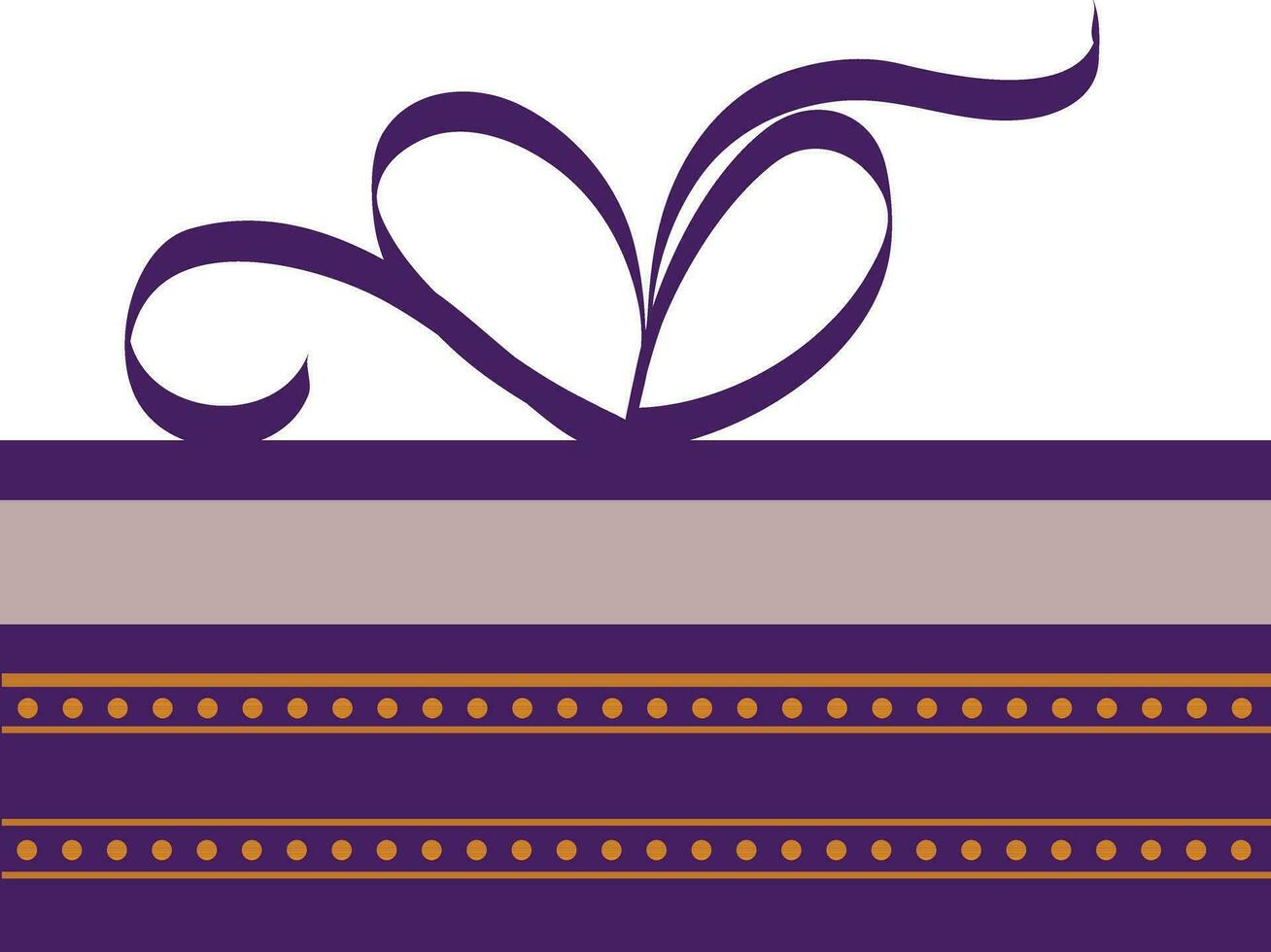 Closeup view of a gift box wrapped. vector