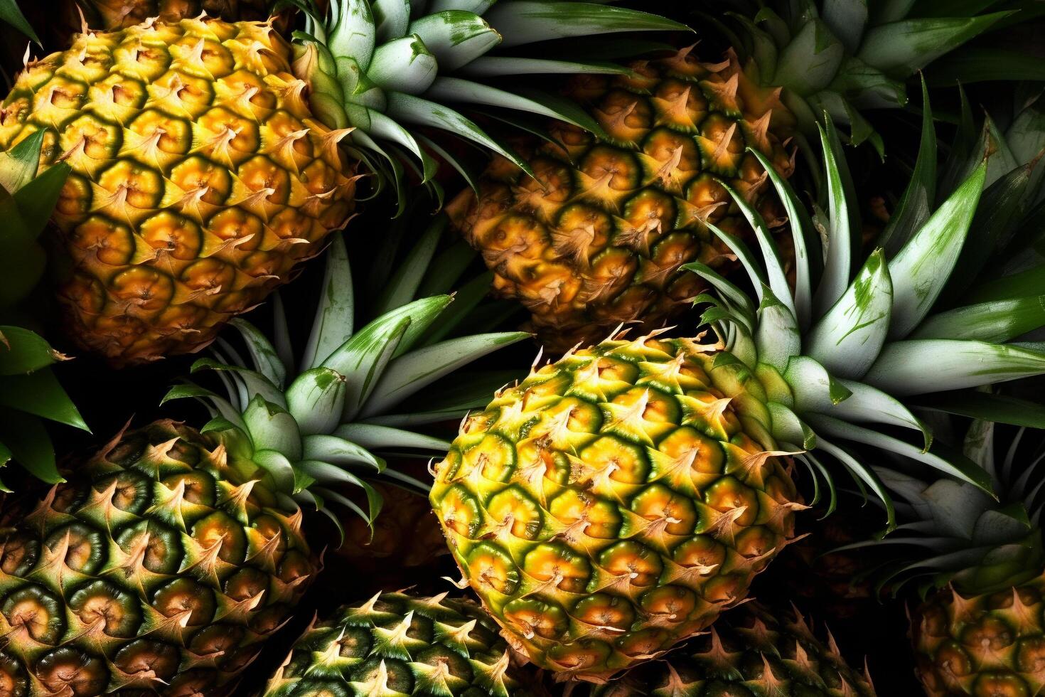 A background photo of pineapples,