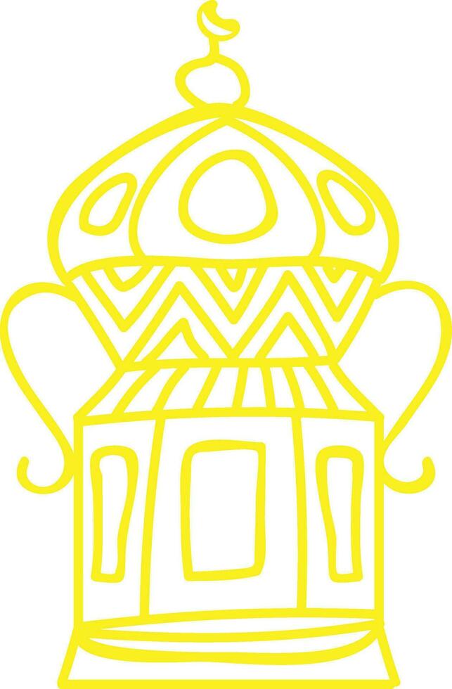 Flat illustration of traditional lantern or lamp. vector
