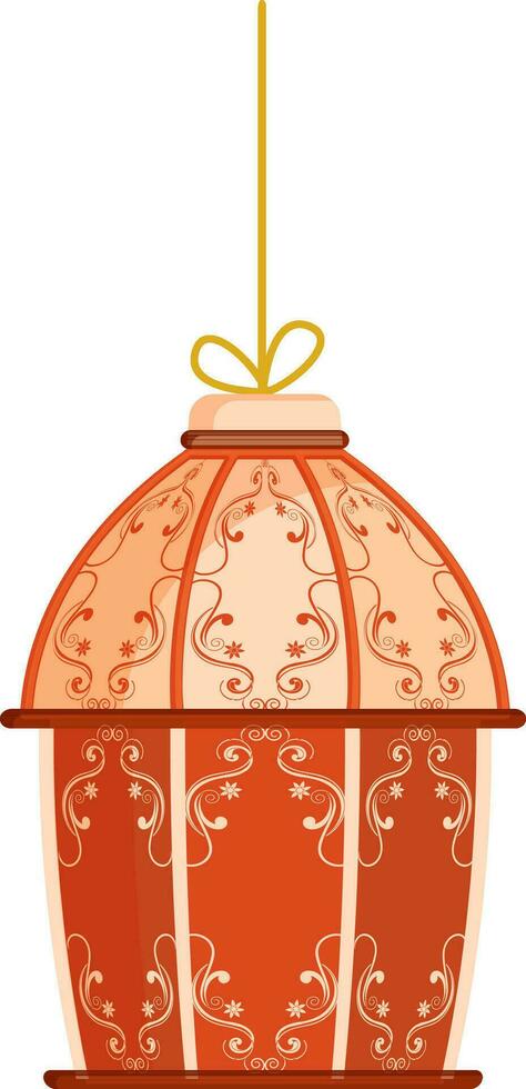 Traditional floral lantern design. vector