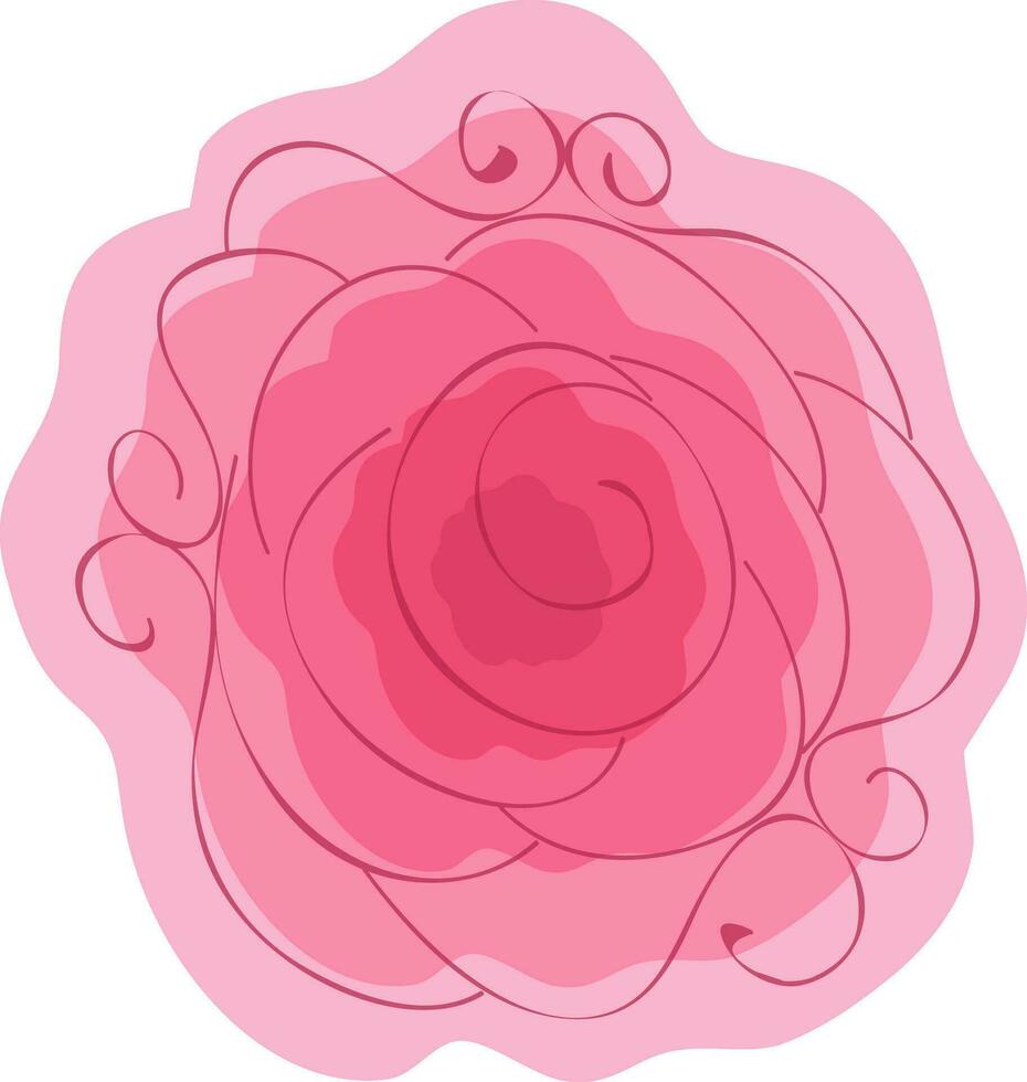 ilustración contorno color diseño flor estilo. vector