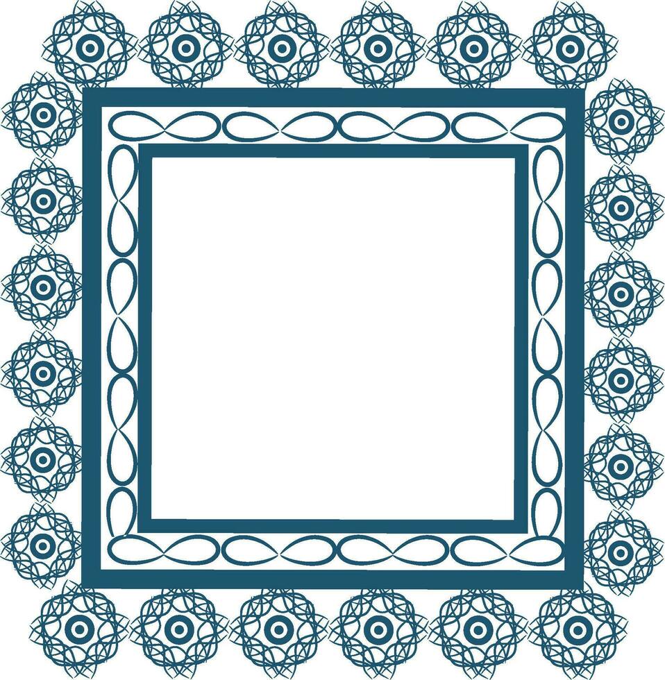 cuadrado conformado marco con floral diseño. vector