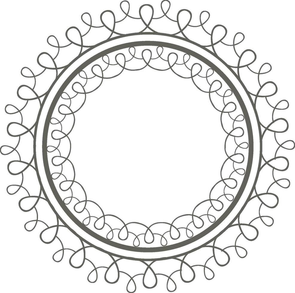 Ornamental floral frame design. vector