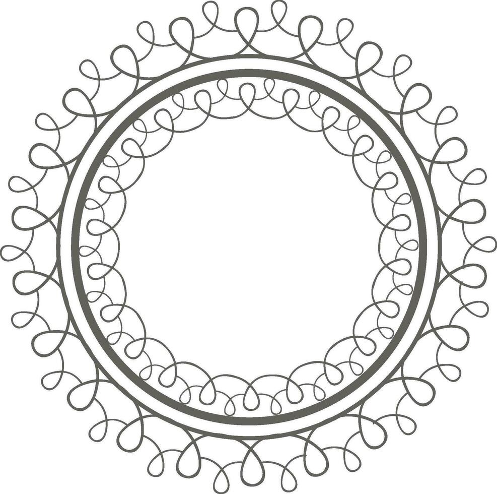 Ornamental floral frame design. vector