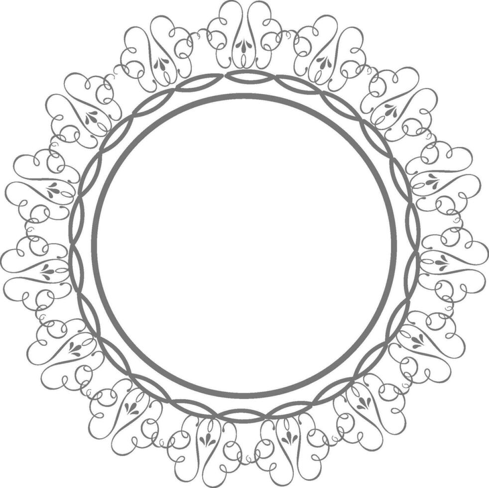 Floral design decorated frame. vector