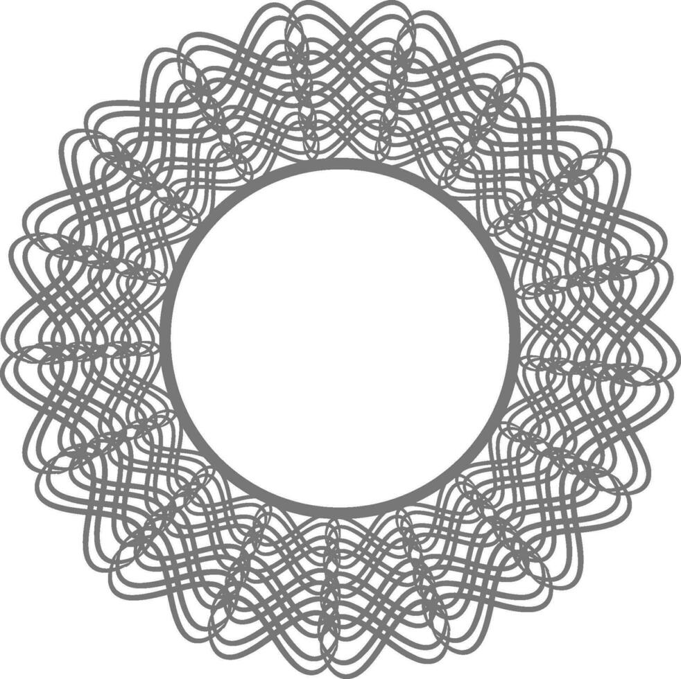 Creative frame design in circle shape. vector