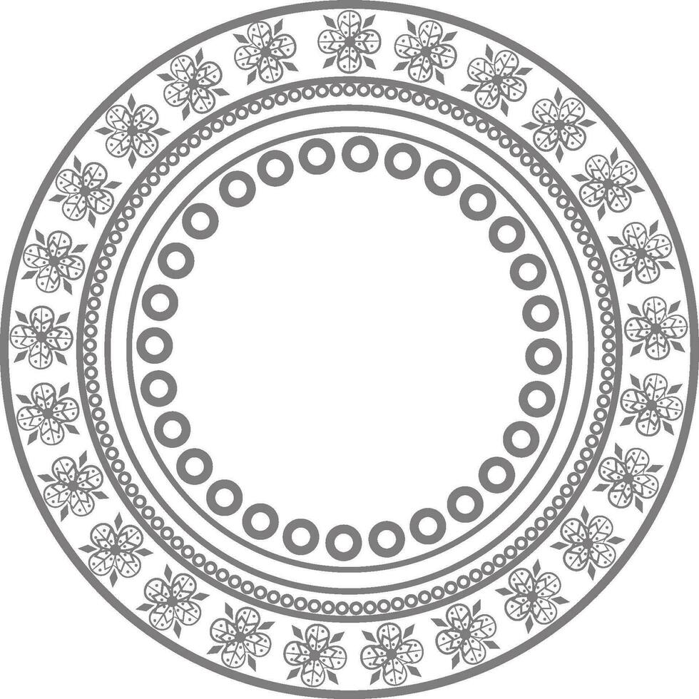 Decorative frame with floral design. vector