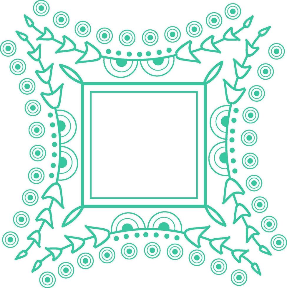 Creative frame with floral ornaments. vector