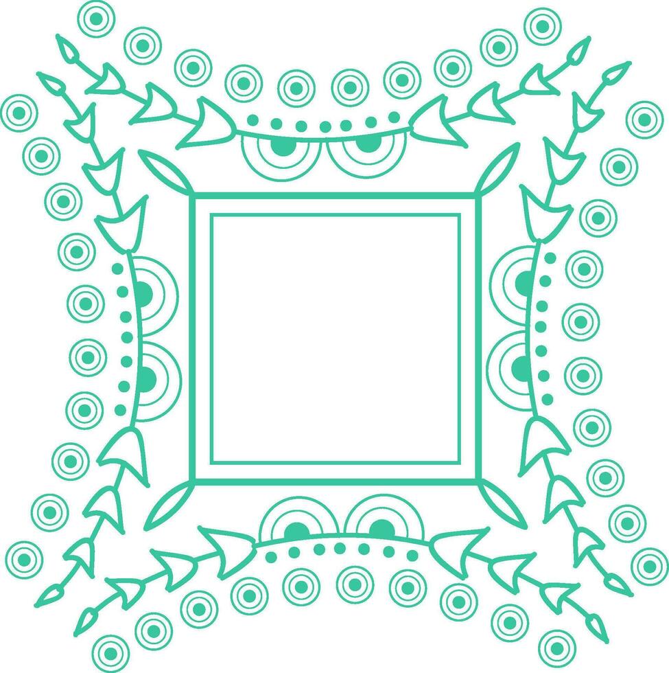 Creative frame with floral ornaments. vector