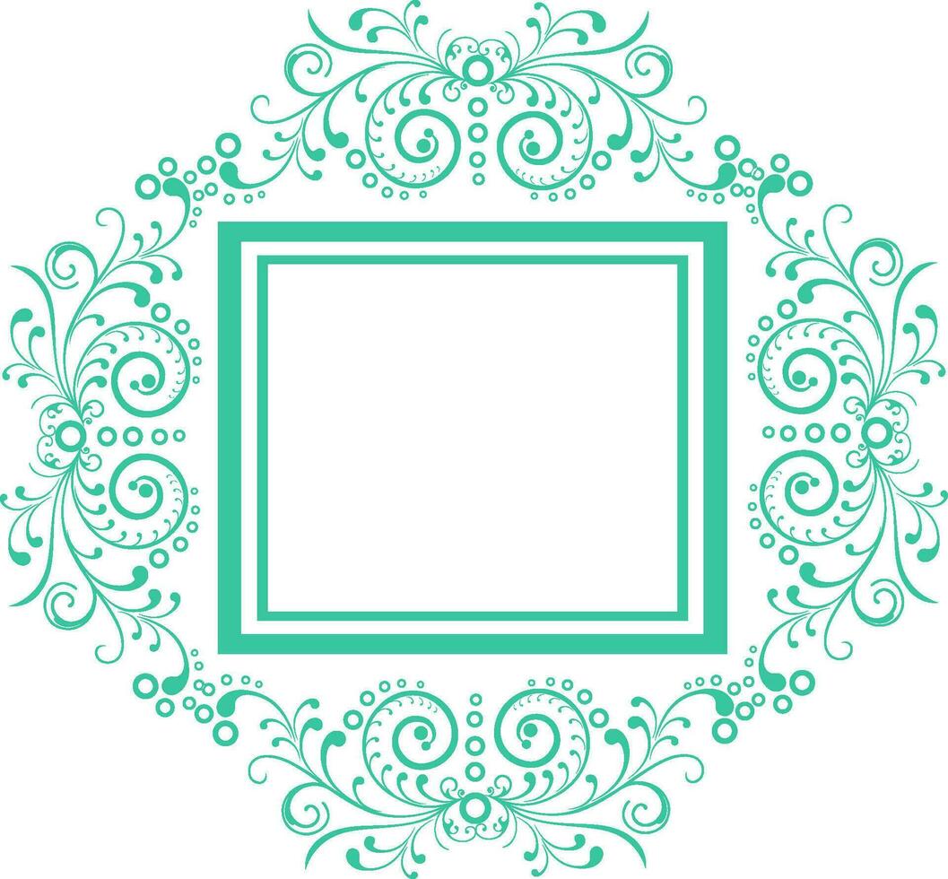 Decorative floral frame design. vector