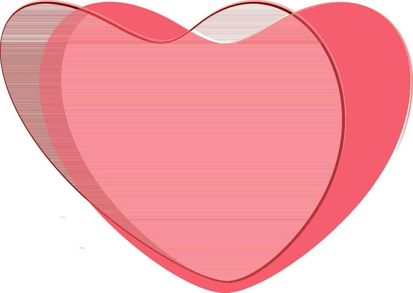Pink heart icon, vector symbol or sign.
