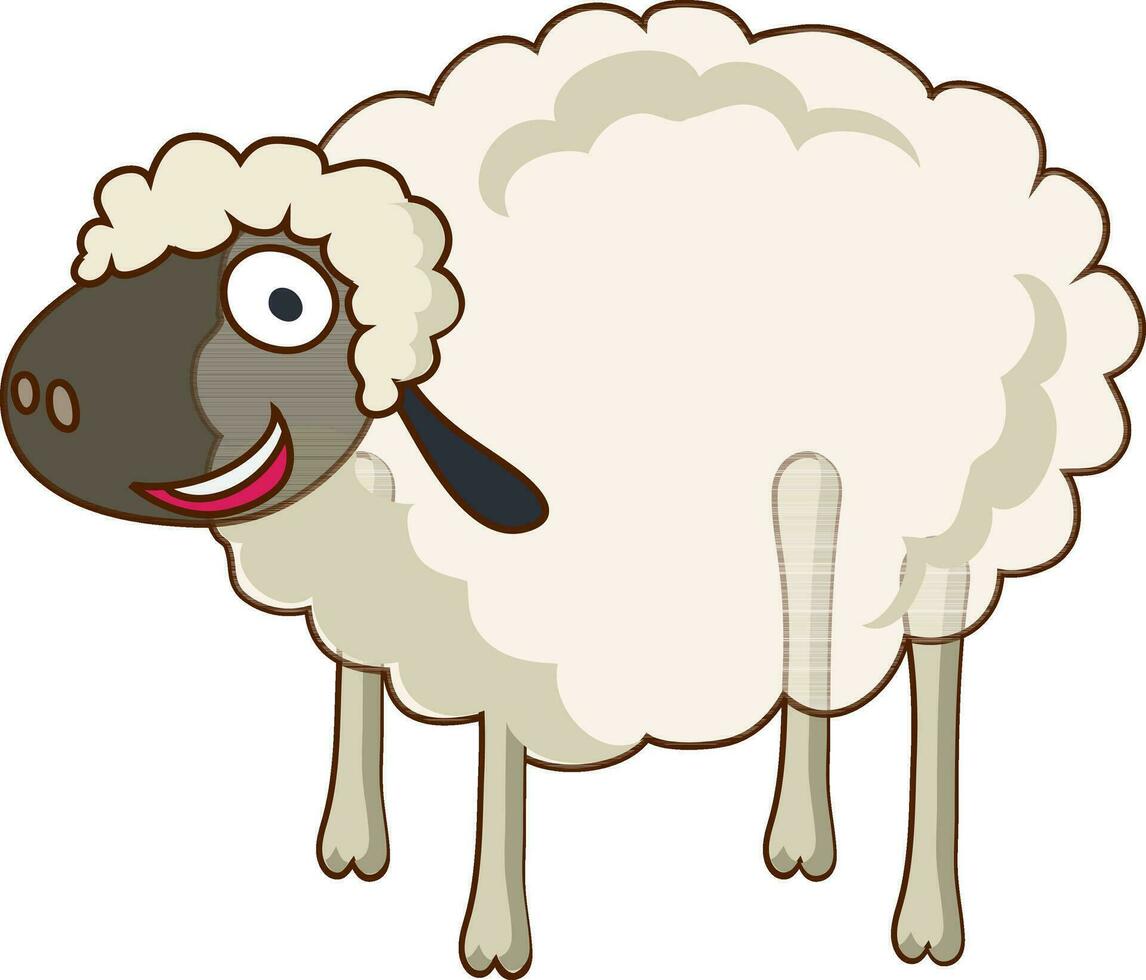 dibujos animados personaje de un oveja. vector