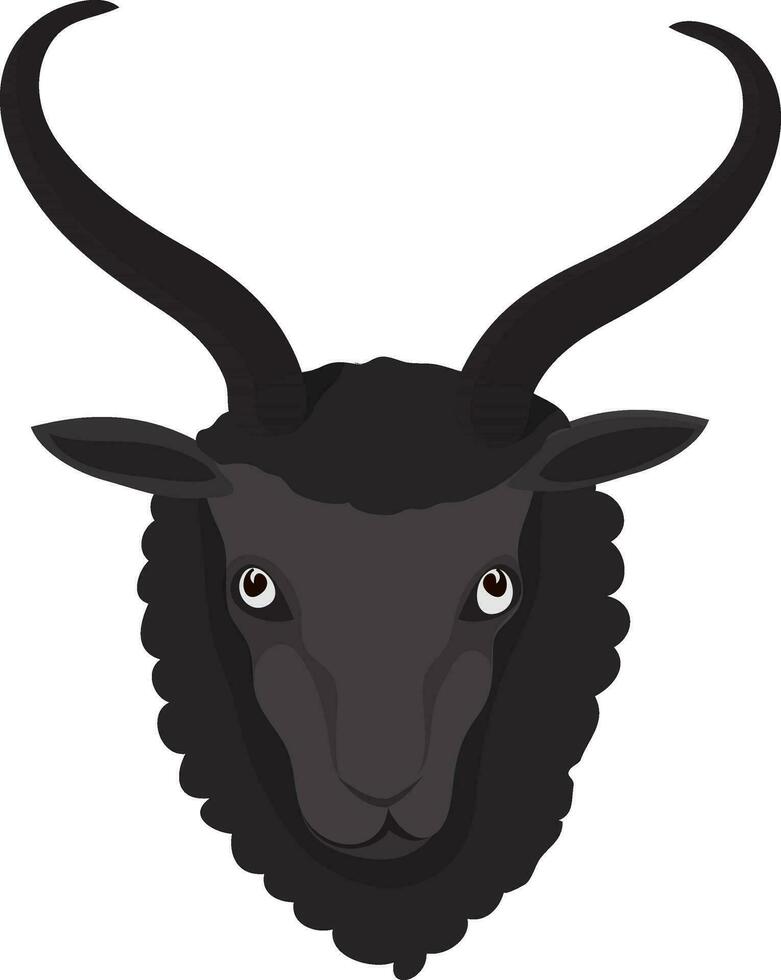 Illustration of a goat face. vector