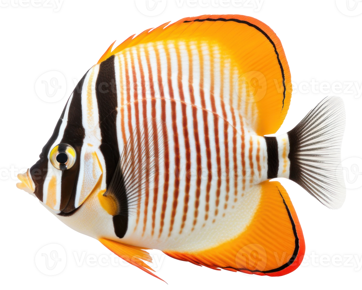 Butterfly fish isolated. Illustration png