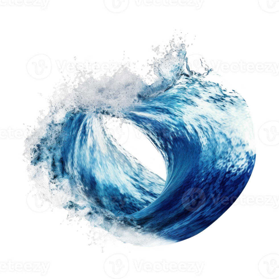 Ocean wave isolated. Illustration png