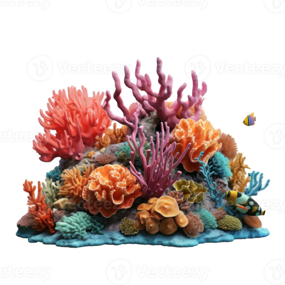 Coral reef isolated. Illustration AI Generative png