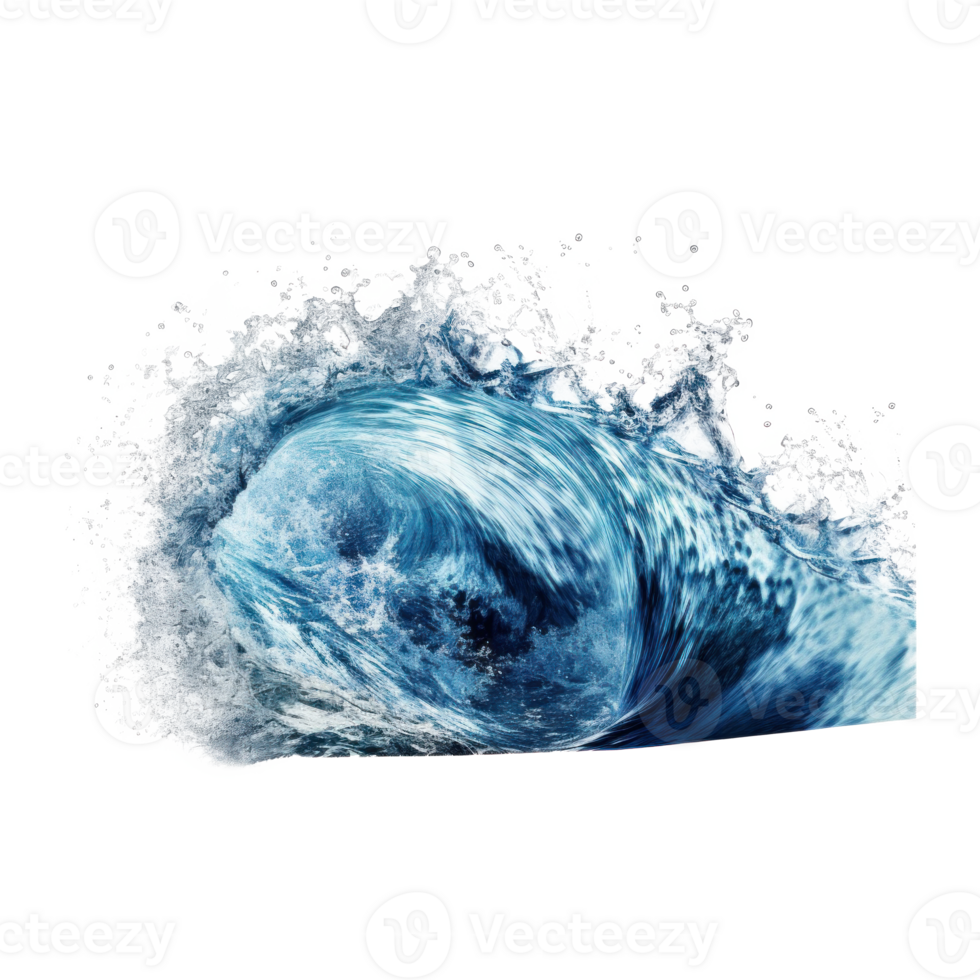 oceano onda isolato. illustrazione ai generativo png