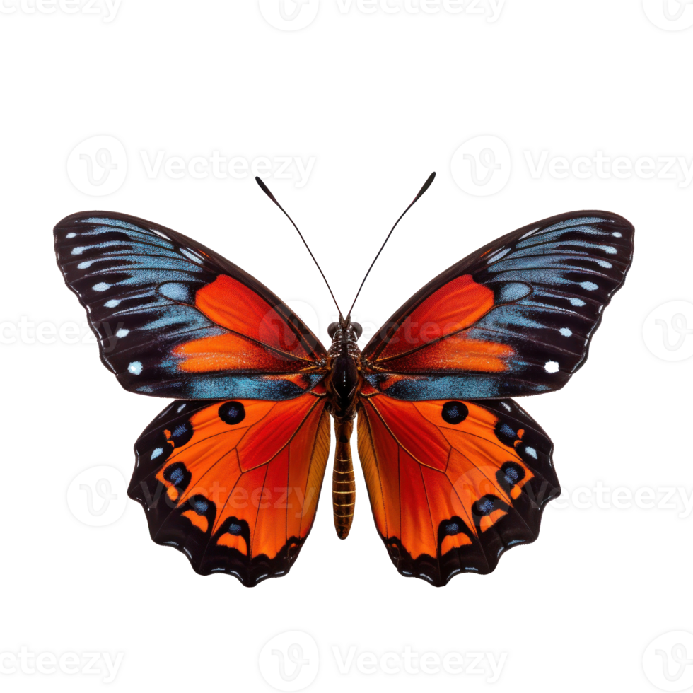 tropical papillon isolé. illustration ai génératif png