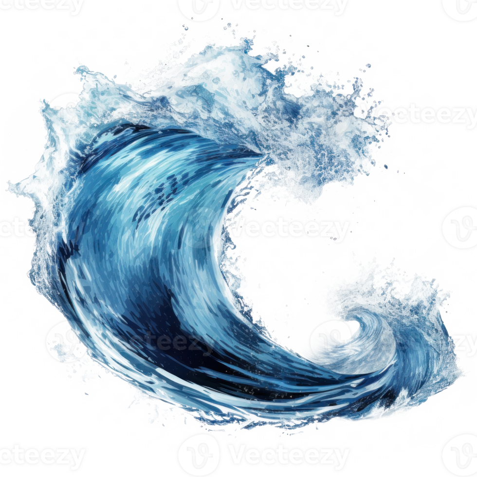 Ocean wave isolated. Illustration png