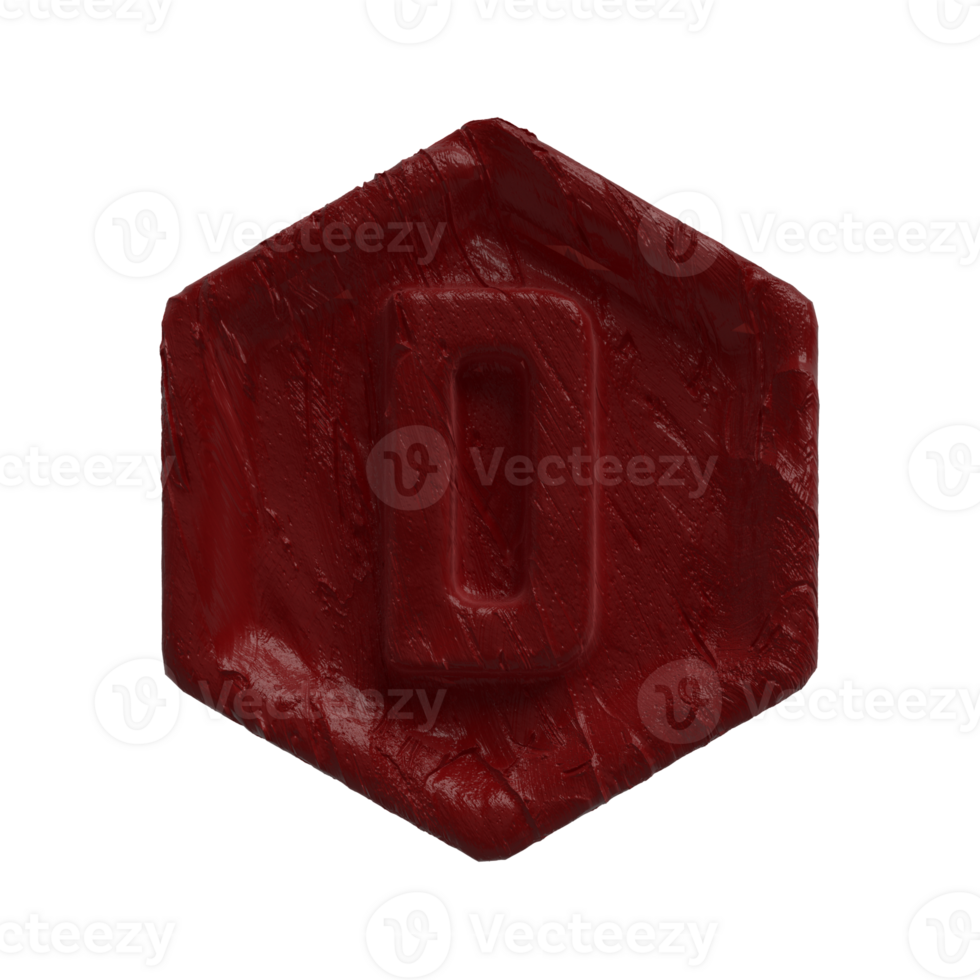 Letter D - Alphabet Red Wax.  Best use for your poster, graphic art needs eg collage art png