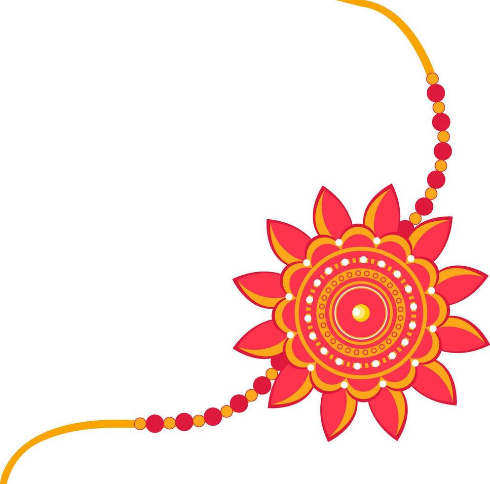 naranja y amarillo rakhi para raksha bandhan. vector