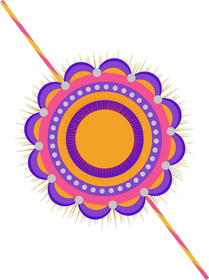 Beautiful colorful Rakhi for Raksha Bandhan. vector