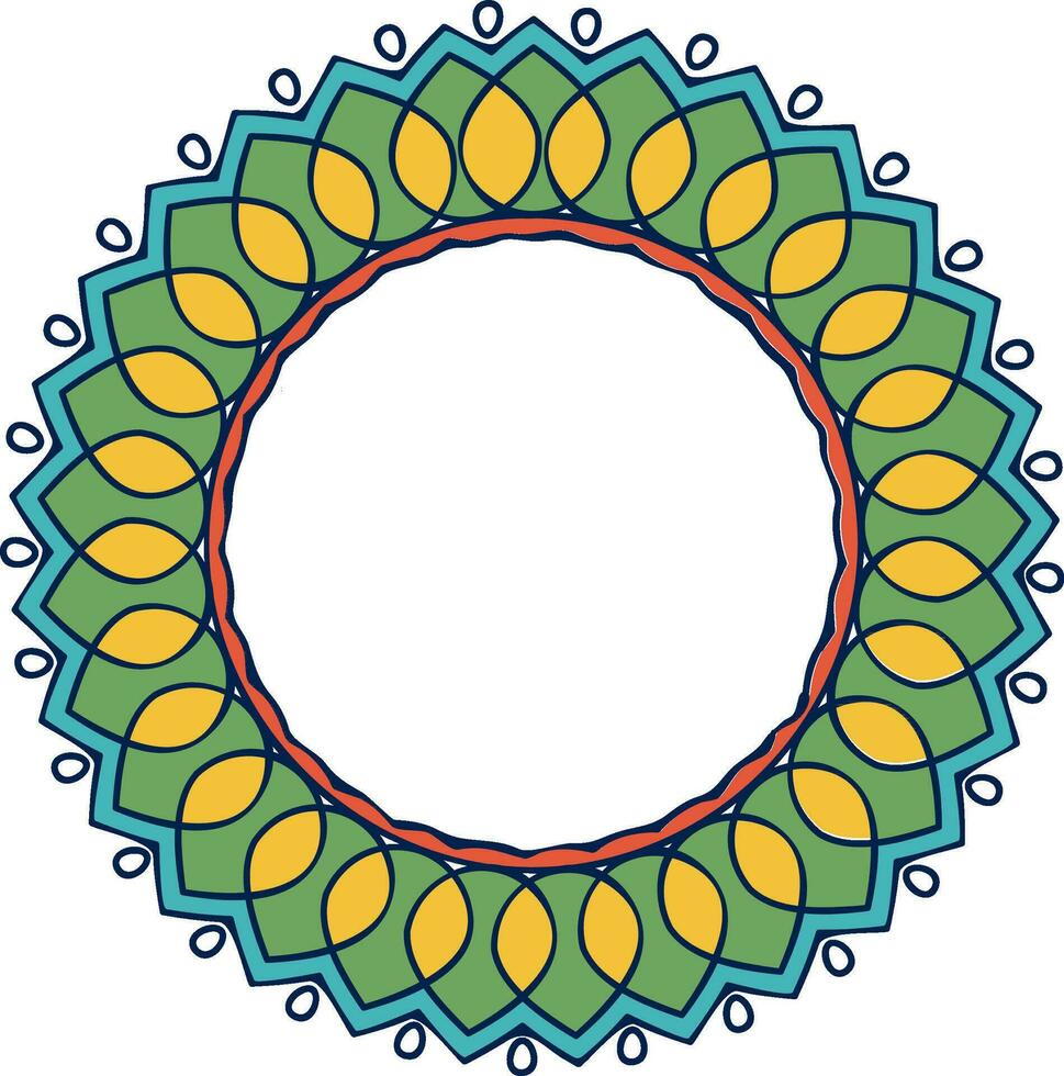 Artistic frame with floral design. vector
