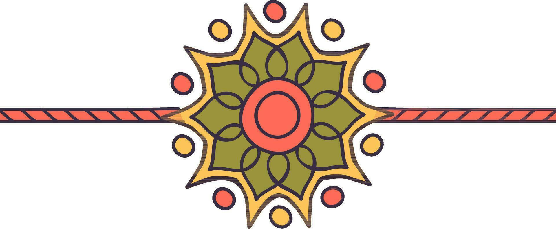 plano ilustración de floral rakhi para raksha bandhan. vector