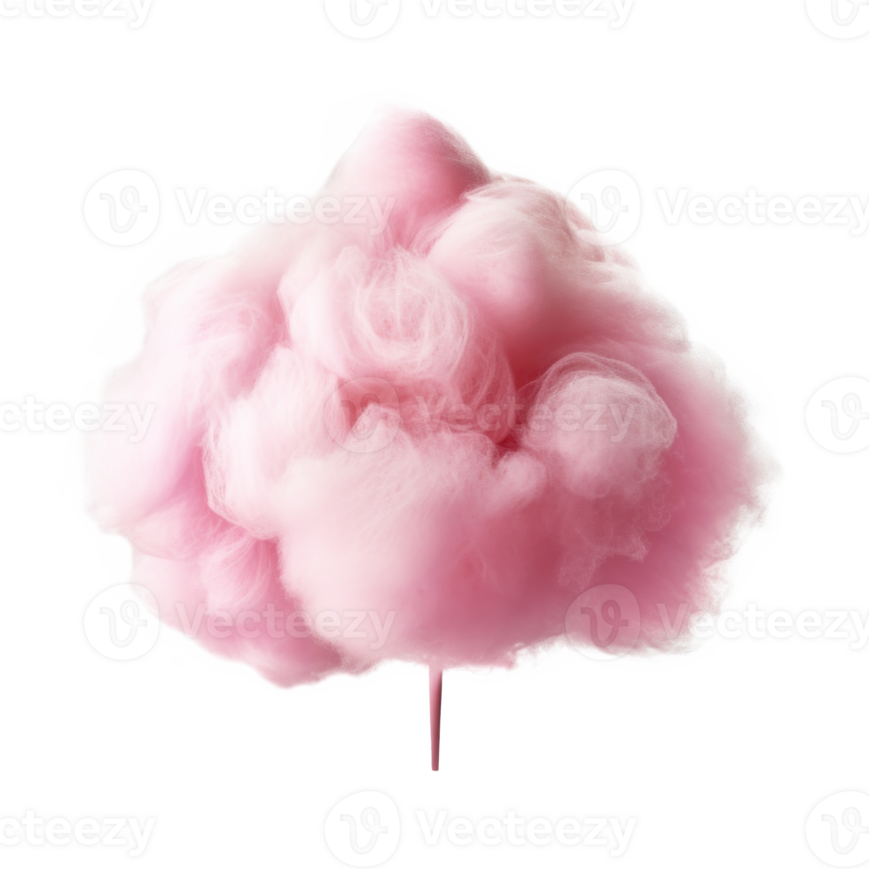 Pink Cotton Candy Isolated. Illustration AI Generative png