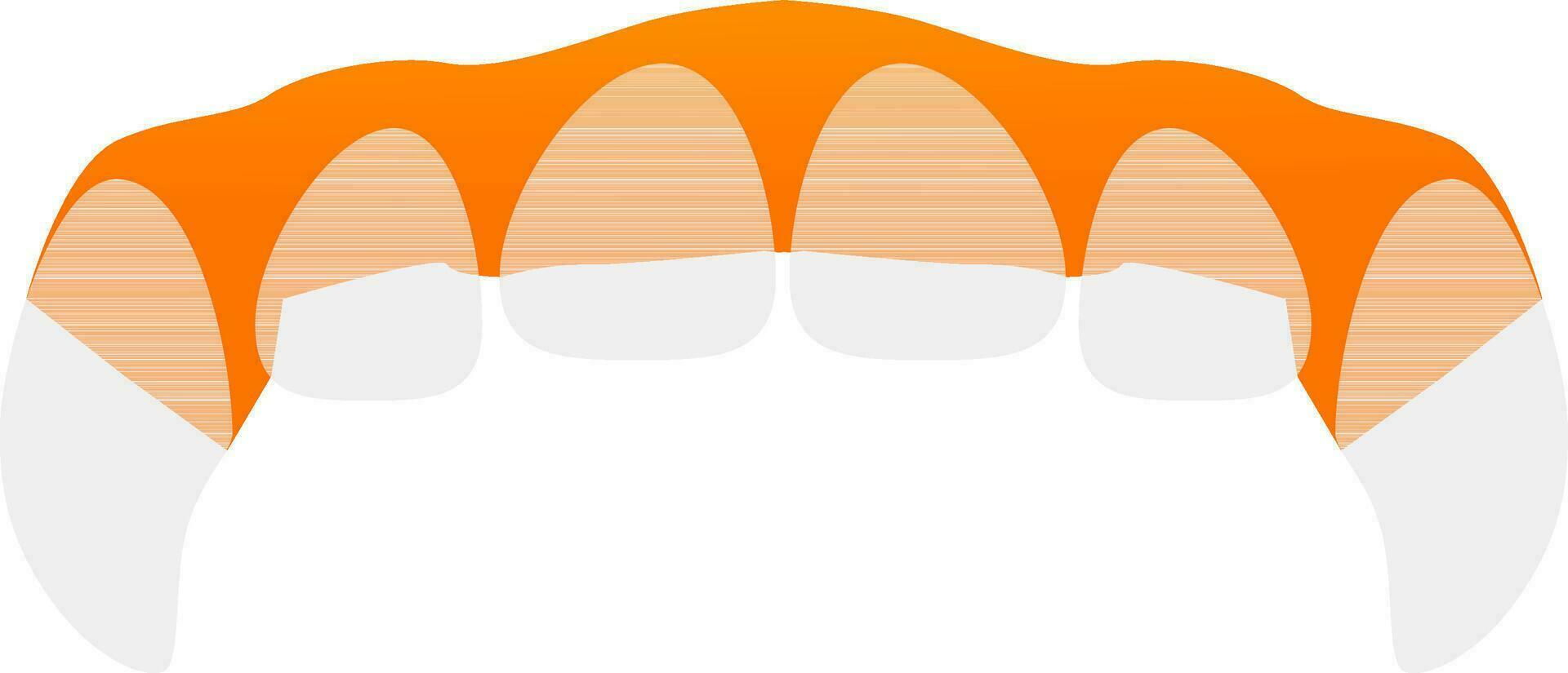 Illustration of vampire's teeth for Halloween. vector