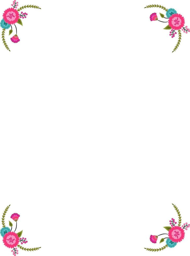 Flowers decorated background. vector