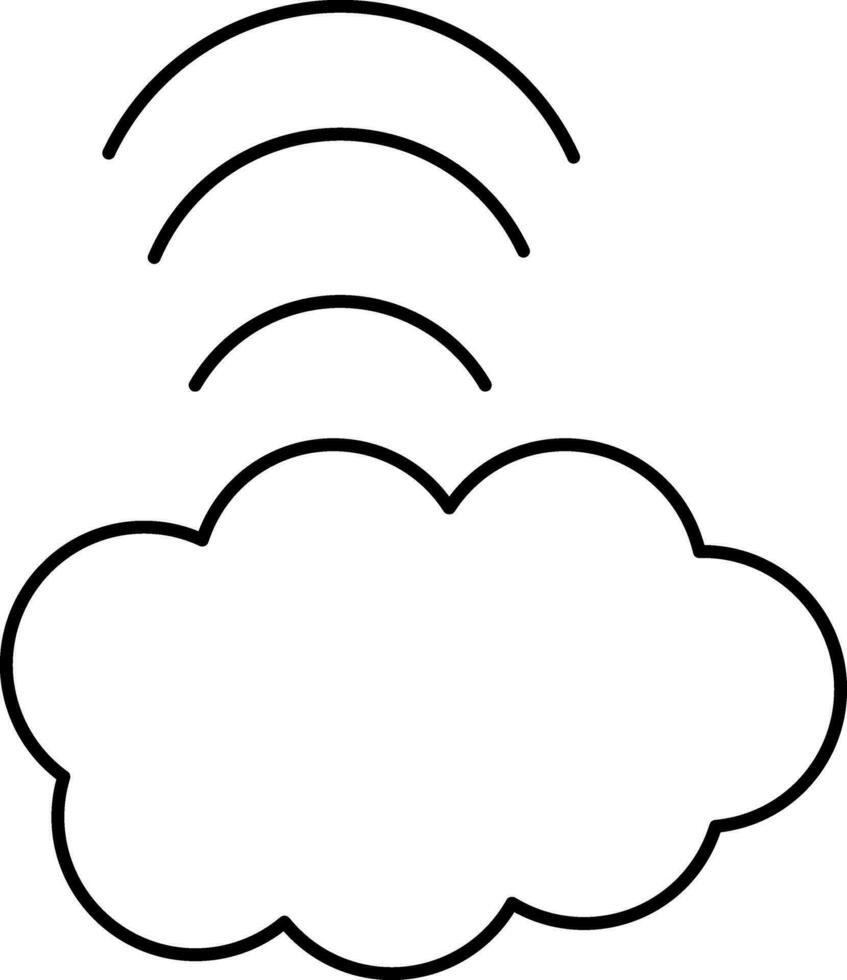 Cloud wifi connection web sign or symbol. vector