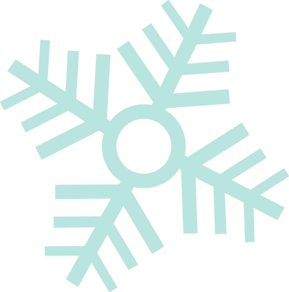 Illustration of snowflake in paper art style. vector