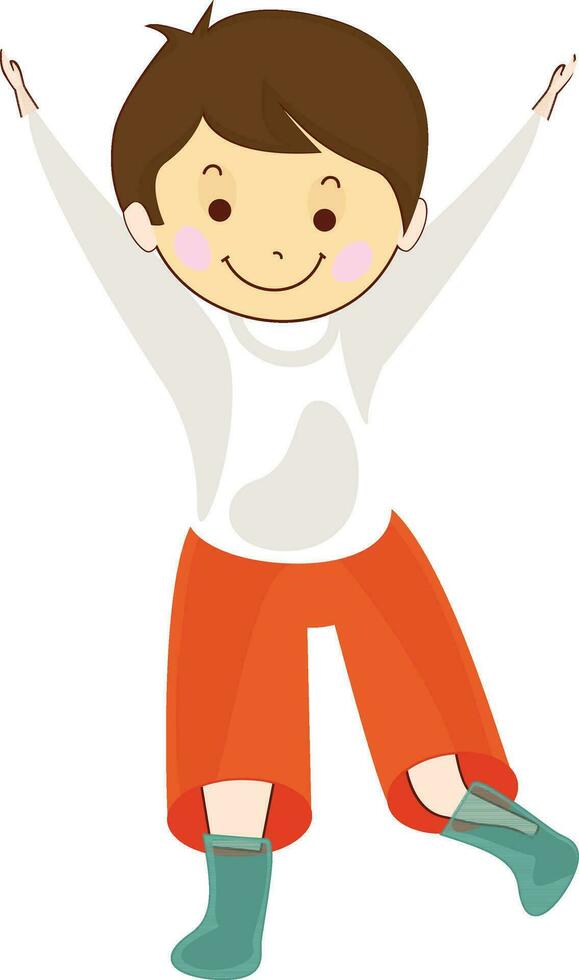 Character of a funny boy. vector