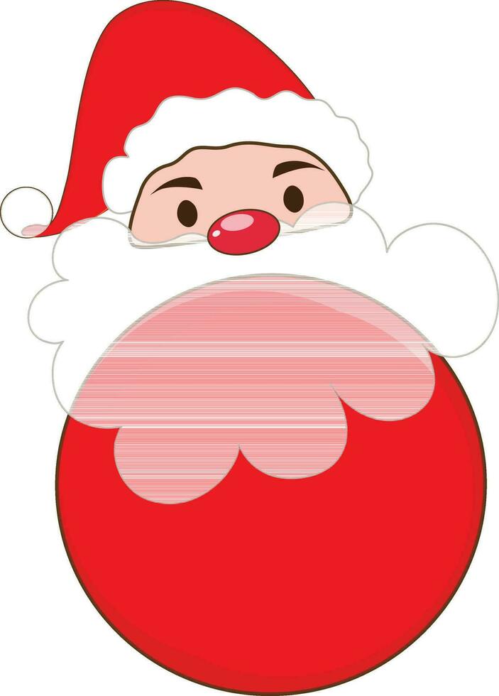 Santa claus wearing red and white dress. vector