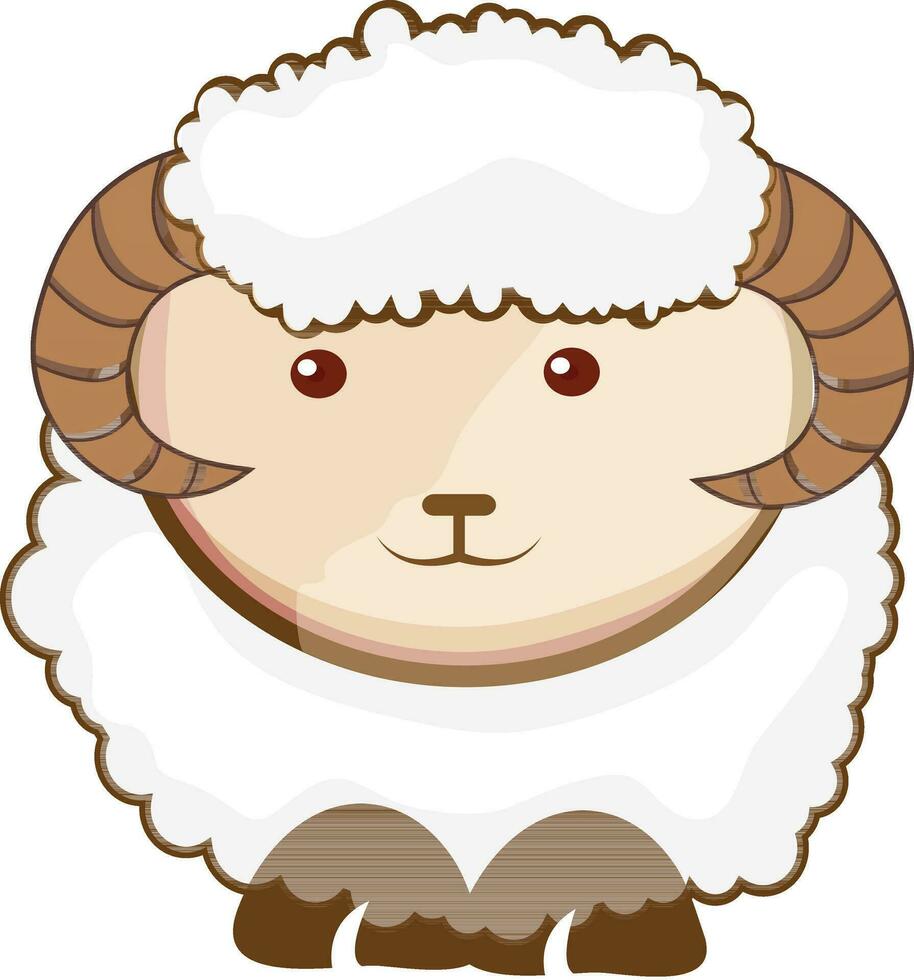 Character of a cute sheep. vector