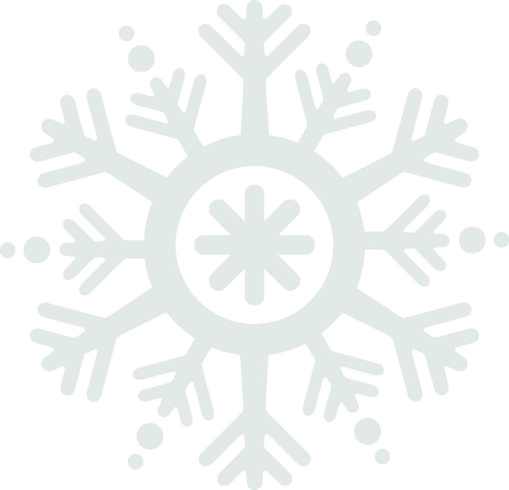 Snowflake in flat style illustration. vector