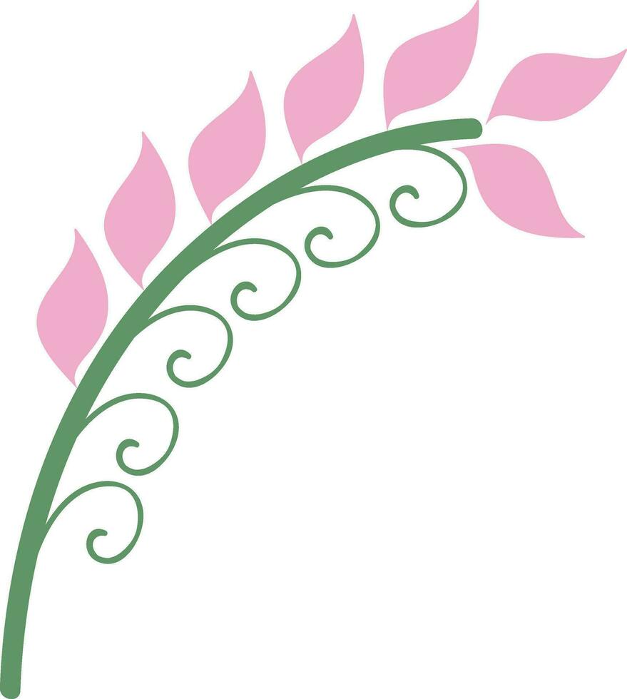 Illustration of pink leaves. vector